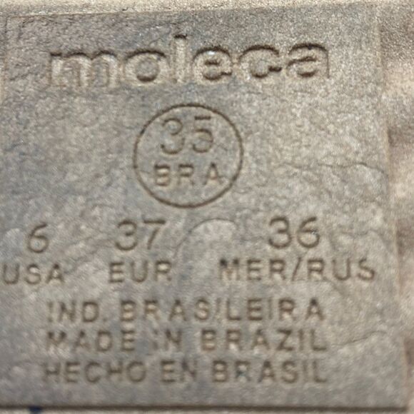 Moleca Black/White Striped Bow Cork Platform Sandals Size 6/37 Made in Brazil - Picture 10 of 11